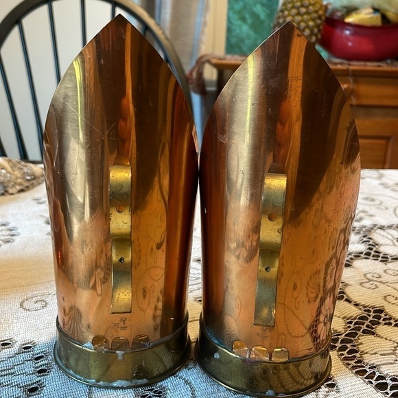 Chase USA Vintage Pair Copper and Brass Arched Back and S Shape Handles - Picture 4 of 11
